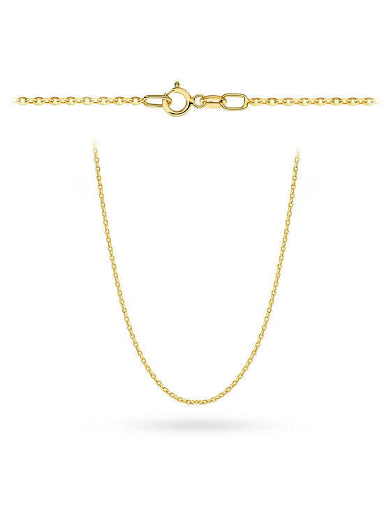 Fugart Fugart Naszyjnik Rolo dimentowany 55cm FUG1-L00109-585 Złoty