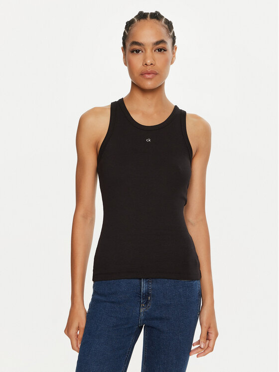 Calvin Klein Calvin Klein Top Graphic K20K208065 Černá Slim Fit