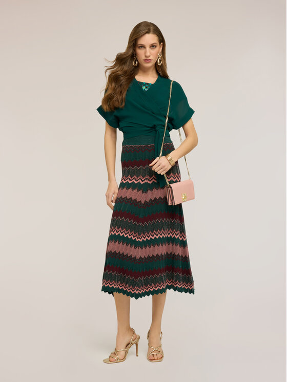 Motivi Motivi Blusa 2017E000369N035 Verde Regular Fit