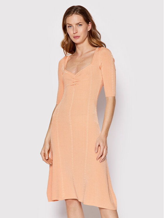 Guess Vestito da giorno W2YK53 Z30K0 Arancione Flare Fit, taglia : L