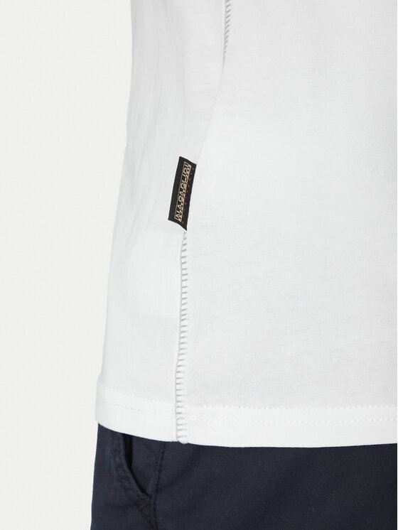 Napapijri Napapijri Футболка S-Aylmer NP0A4HTO Білий Regular Fit