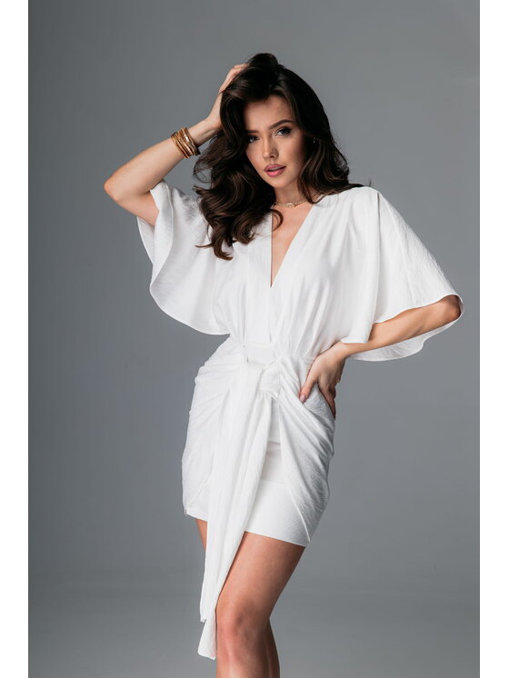 Aurora Aurora Letní šaty Capri Bílá Feminine Fit