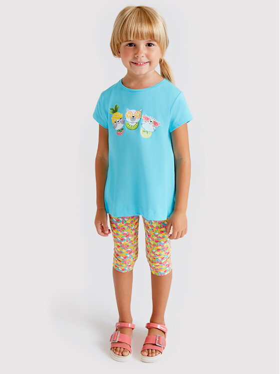 Completo T-shirt e leggings 3766 Multicolore