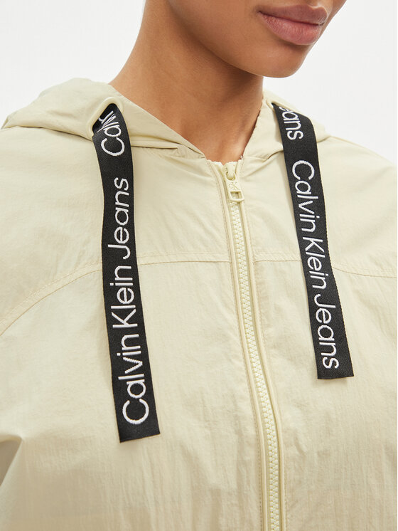 Calvin Klein Jeans Calvin Klein Jeans Wiatrówka Logo J20J223353 Zielony Regular Fit