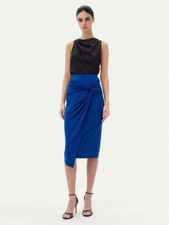 Rinascimento Rinascimento Спідниця-міді CFC0123489003 Голубий Regular Fit