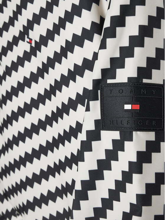 Tommy Hilfiger Tommy Hilfiger Μπουφάν μεταβατικό Zig Zag KB0KB08934 D Λευκό Regular Fit