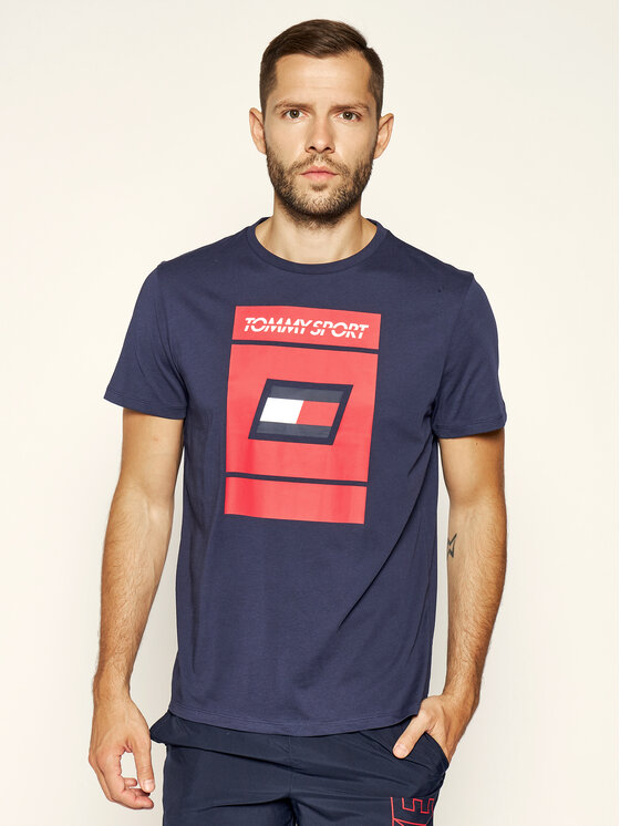 Tommy Sport Tommy Sport T-Shirt Graphic S20S200193 Granatowy Regular Fit