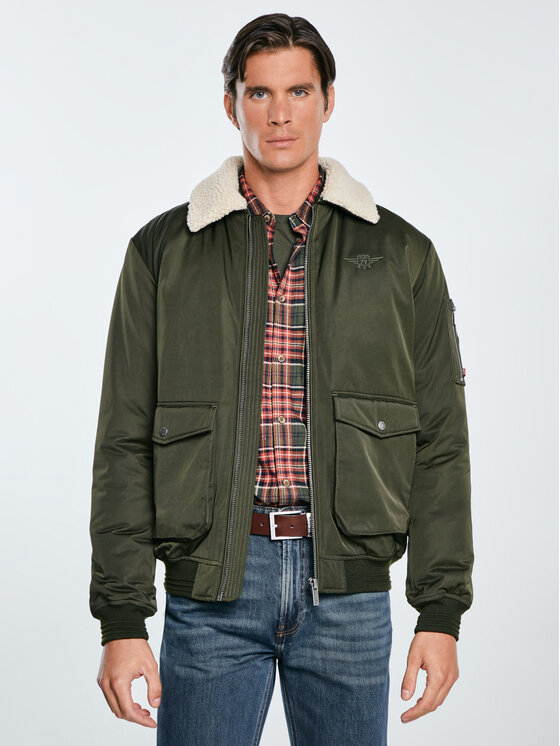 BIG STAR BIG STAR Kurtka zimowa GETNEW Zielony Basic Fit