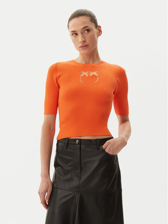PINKO PINKO Džemper Tritone 102017 A1KW Narančasta Slim Fit