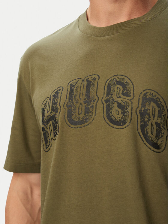 HUGO HUGO Футболка Nerpient 50566041 Хакі Regular Fit