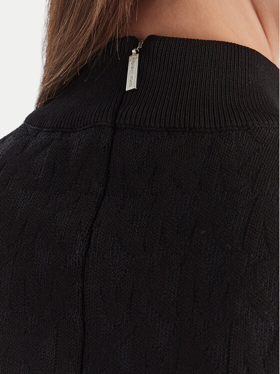 MICHAEL Michael Kors MICHAEL Michael Kors Krekls ar augstu apkakli MF5619YJWV Melns Slim Fit