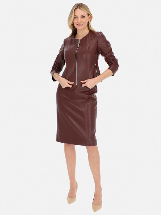 L’AF L’AF Spódnica ołówkowa Pila Bordowy Regular Fit