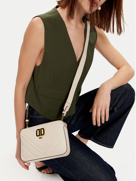 DKNY DKNY Τσάντα Delphine Dbl Zip Cbo R23EBG29 Εκρού