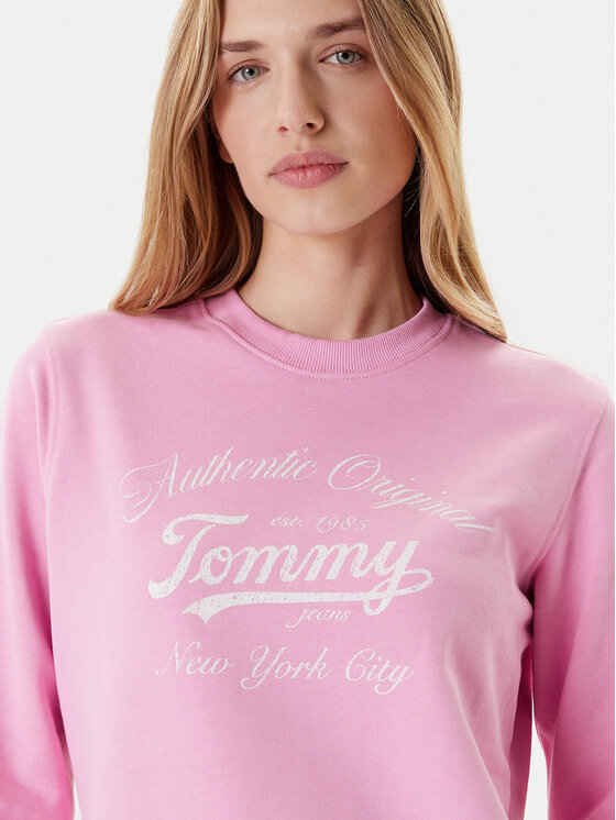 Tommy Jeans Tommy Jeans Majica dugih rukava Essential DW0DW20942 Ružičasta Regular Fit