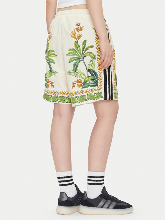 adidas adidas Pantaloni scurți sport FARM Premium JD6288 Écru Loose Fit