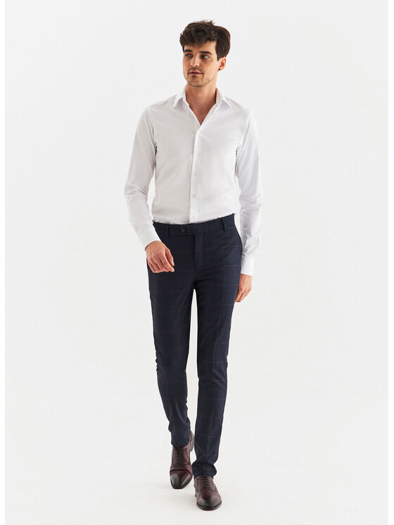 Pako Lorente Pako Lorente Spodnie garniturowe P22WF-6G-001 Granatowy Slim Fit