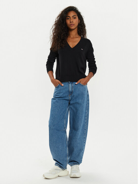Tommy Jeans Tommy Jeans Džemper Tjw Essential DW0DW18670 Crna Regular Fit