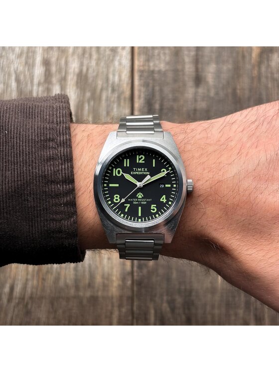 Timex Timex Zegarek TW2Y18300 Srebrny