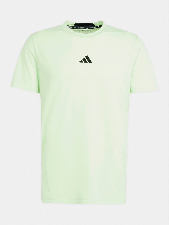 adidas adidas Тениска от техническо трико Designed for Training IS3813 Зелен Slim Fit