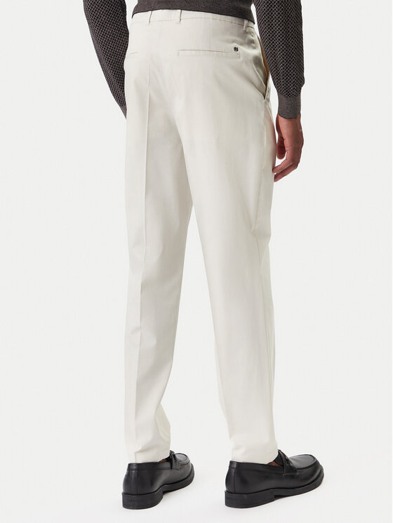 BOSS BOSS Kalhoty z materiálu C-Perin 50555842 Bílá Regular Fit