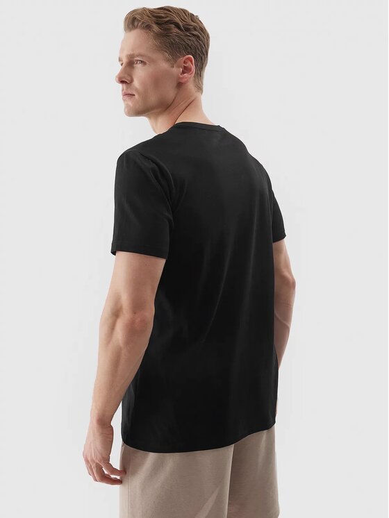 4F 4F Tričko 4FWMM00TTSHM2256-20S Čierna Regular Fit