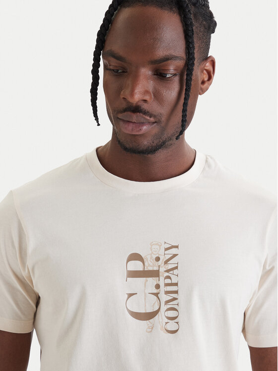 C.P. Company C.P. Company T-Shirt 20CMTS084A005100W Žlutá Regular Fit