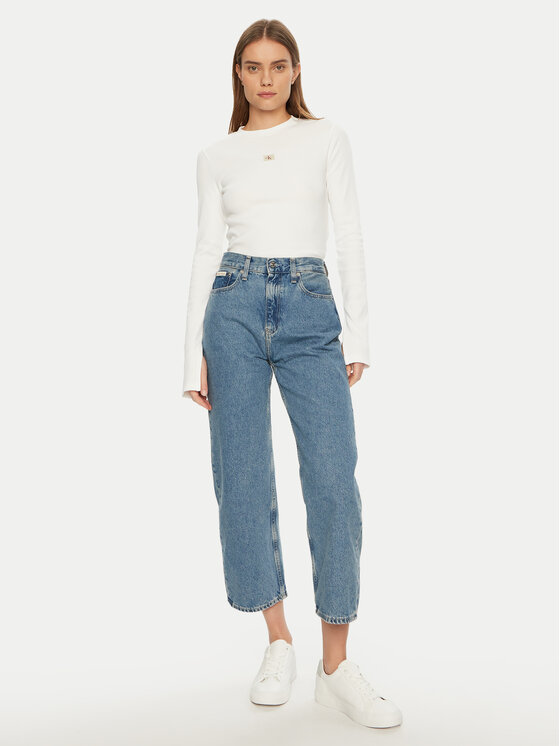 Calvin Klein Jeans Calvin Klein Jeans Majica J20J224760 Bijela Slim Fit