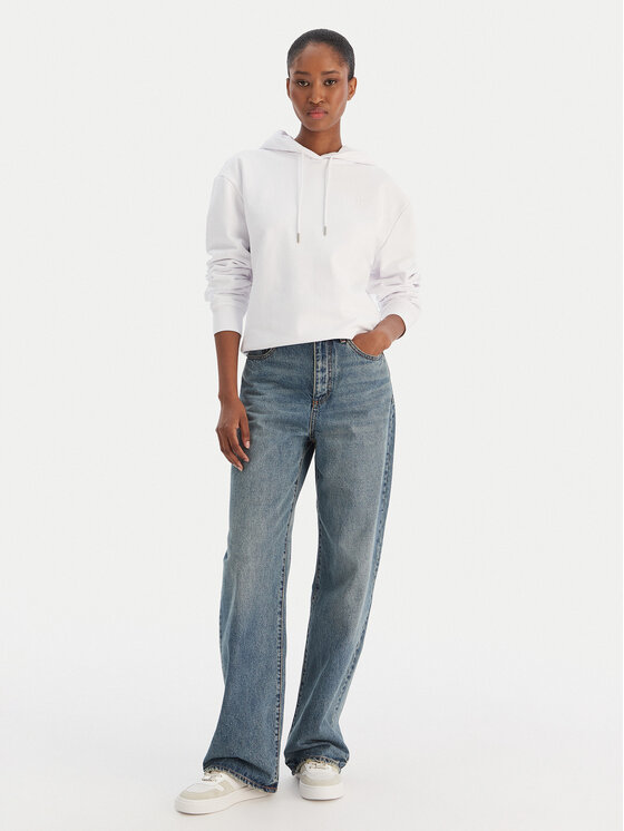 Calvin Klein Jeans Calvin Klein Jeans Mikina Ls Monogram Terry Po LV047C224G Biela Regular Fit