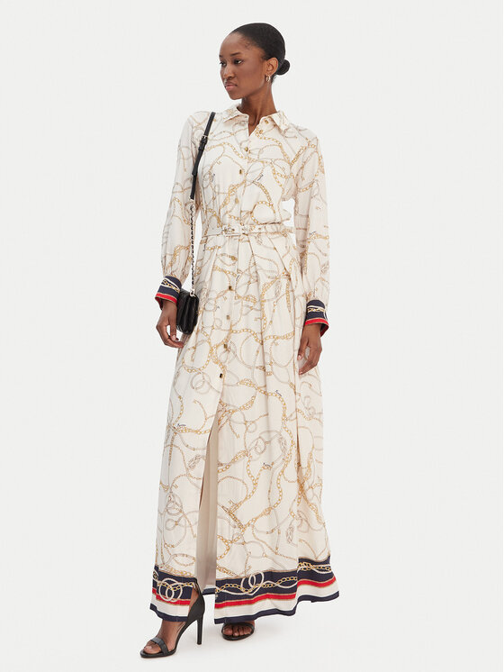 Marciano Guess Marciano Guess Φόρεμα πουκάμισο 6RGK33 7439A Εκρού Regular Fit