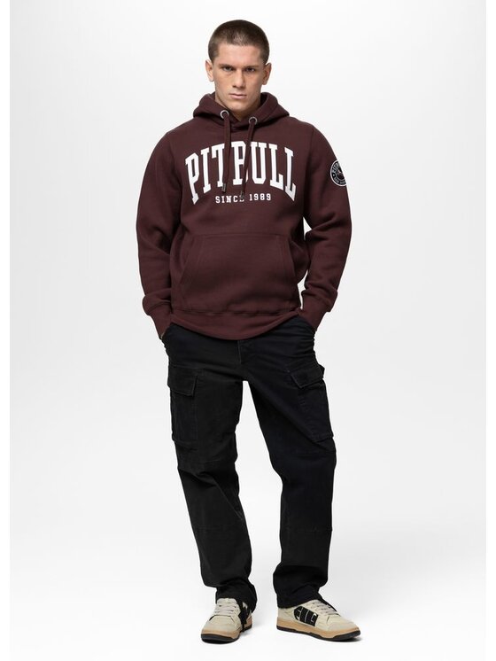 PITBULL PITBULL Bluza NORTON Bordowy Regular Fit