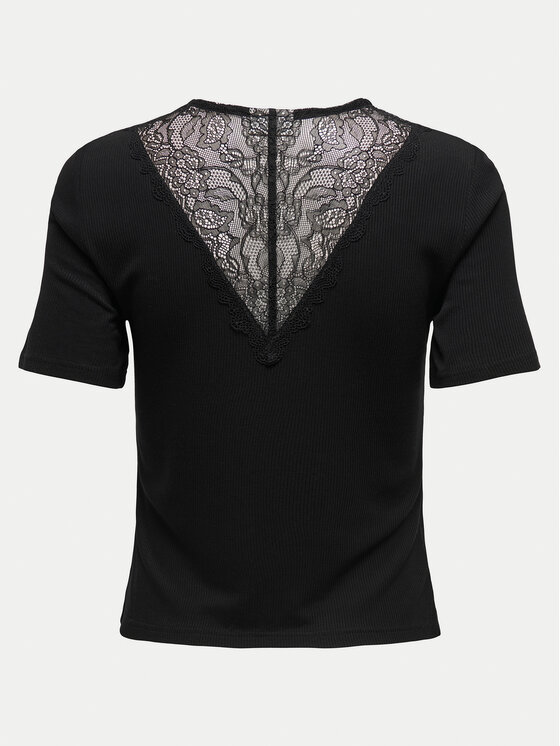 JDY JDY Футболка Roxy 15341671 Чорний Slim Fit