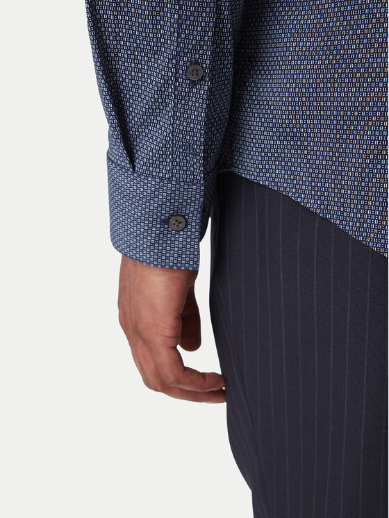 Calvin Klein Calvin Klein Koszula LV019EU083 Granatowy Slim Fit