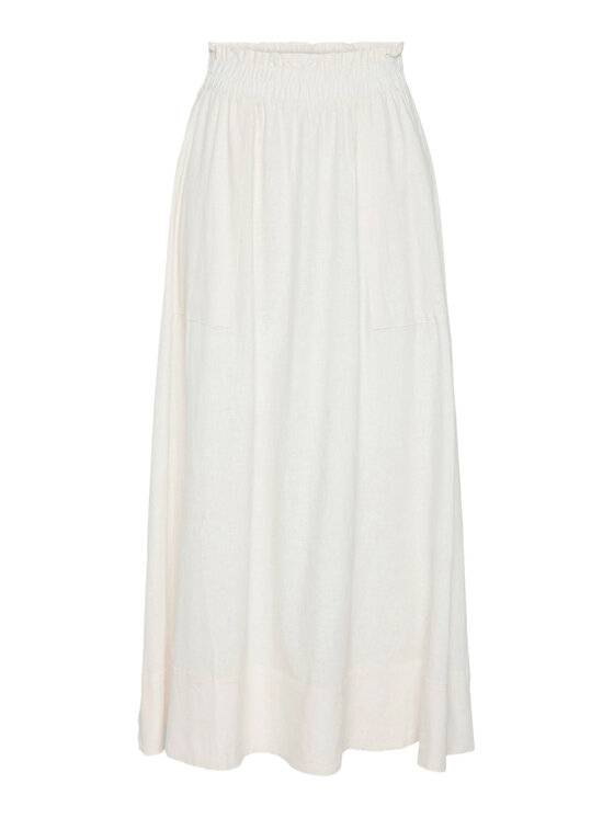 YAS YAS Maxi sukně Flaxy 26036370 Bílá Regular Fit