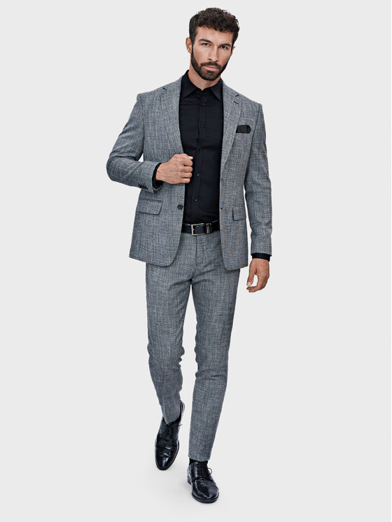 Evenemen Evenemen Marynarka Mattina Szary Slim Fit