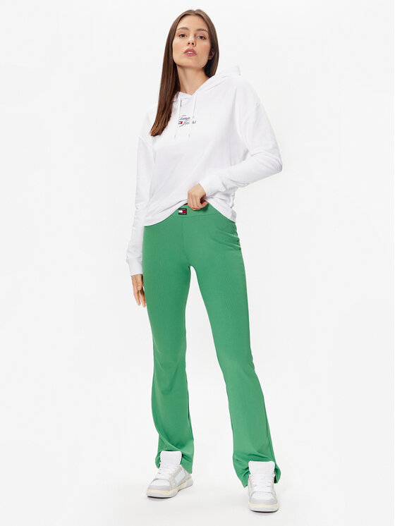 Tommy Jeans Tommy Jeans Παντελόνι υφασμάτινο Badge DW0DW15373 Πράσινο Regular Fit