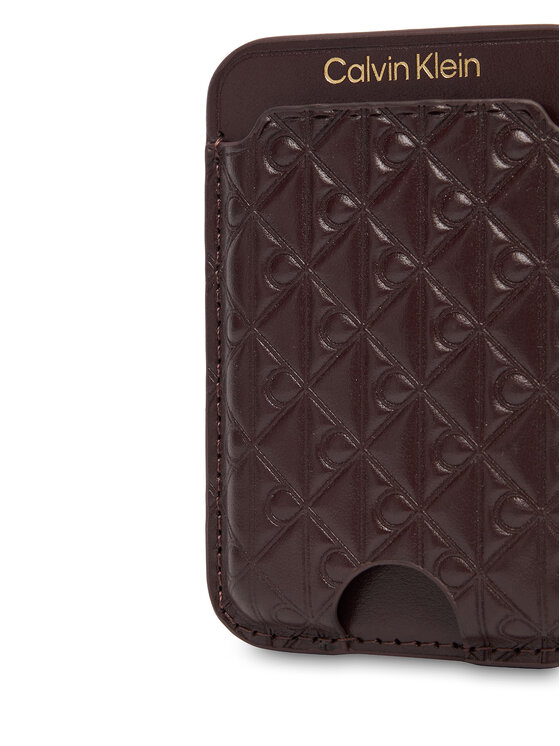 Calvin Klein Calvin Klein Etui za kreditne kartice Aop Leather Magnetic Card Case LV04F1100G Tamnocrvena