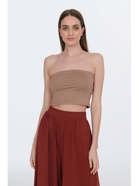 NAOKO NAOKO Top Infinity Sand Dunes Beżowy Regular Fit