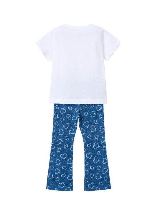 Mayoral Mayoral Комплект тишърт и клин 3730 Бял Regular Fit