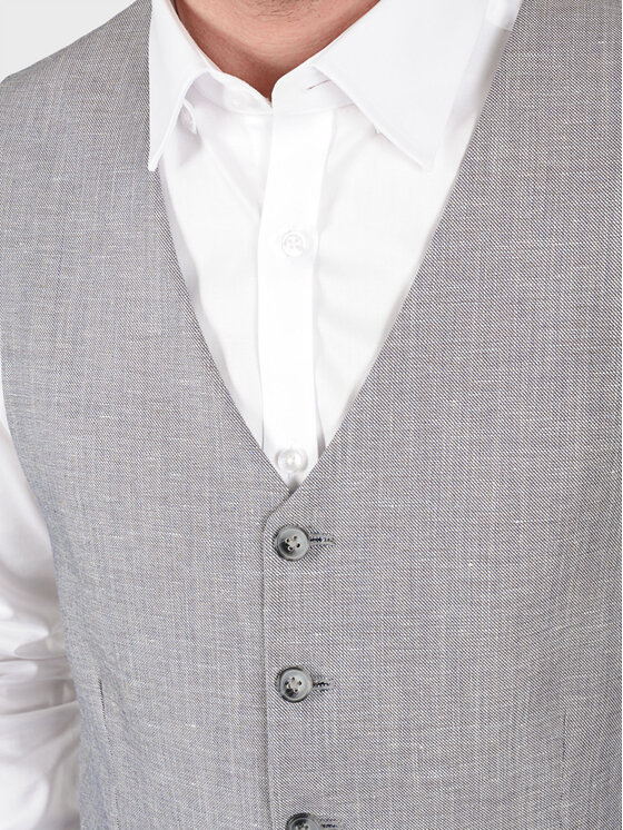 Evenemen Evenemen Kamizelka OVO Szary Slim Fit