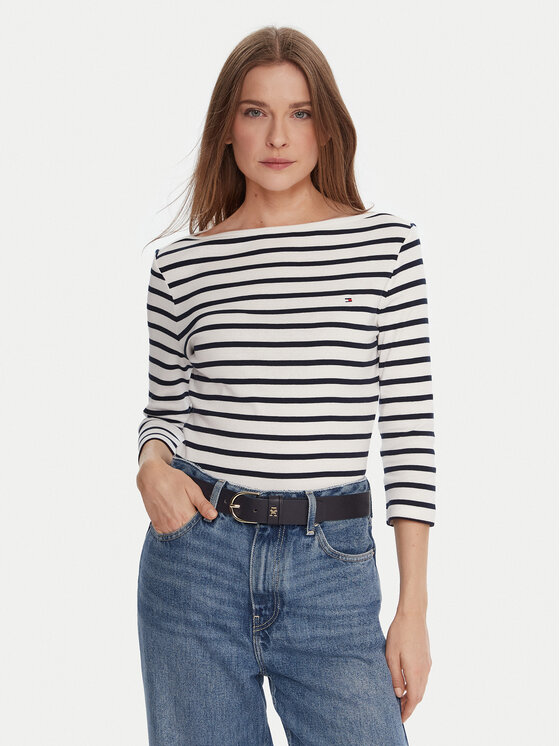 Tommy Hilfiger Tommy Hilfiger Blúz WW0WW40589 Fehér Regular Fit