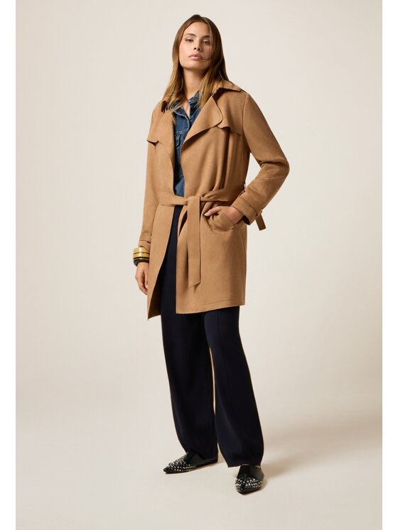 Oltre Oltre Giacca in similpelle R332J000293N002 Écru Baggy Fit