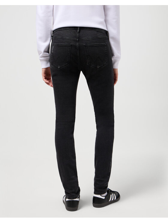 Wrangler Wrangler Spodnie materiałowe SKINNY Czarny Skinny Fit