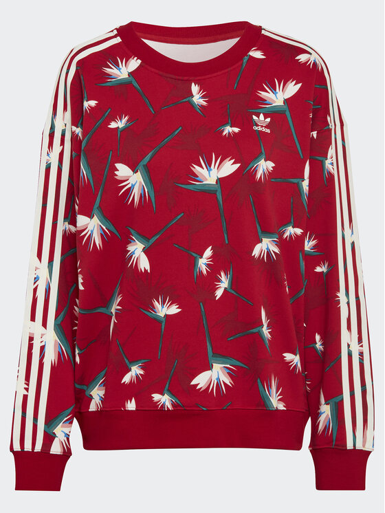 adidas Sweatshirt THEBE MAGUGU HK5213 Rot Relaxed Fit | Modivo.de
