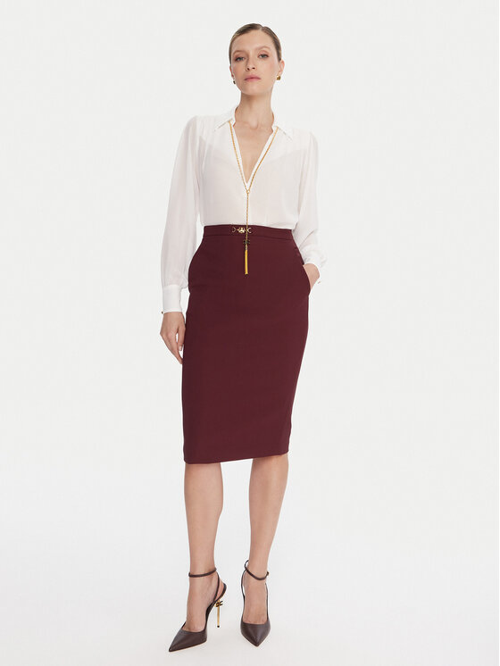 Elisabetta Franchi Elisabetta Franchi Blūze CA-133-57E2-V400 Balts Regular Fit