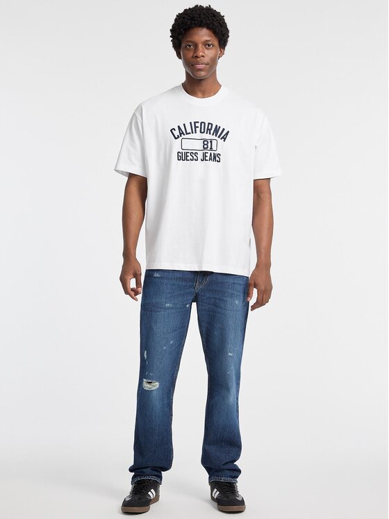 Guess Jeans Guess Jeans T-Shirt 177391 Bílá Classic Fit