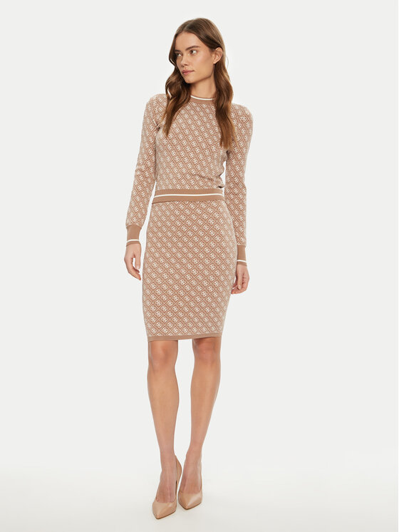 Guess Guess Svetr W4BR21 Z37K0 Béžová Regular Fit