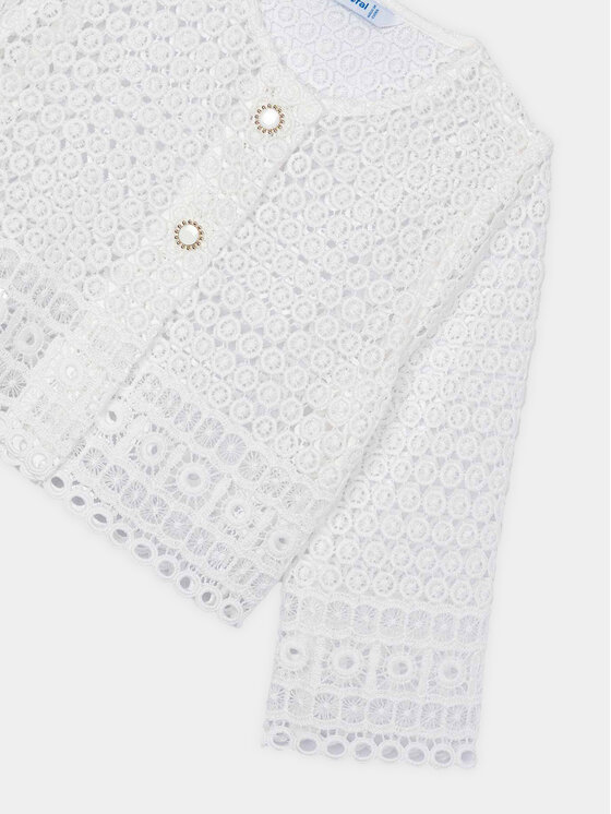 Mayoral Mayoral Cardigan 3471 Alb Regular Fit