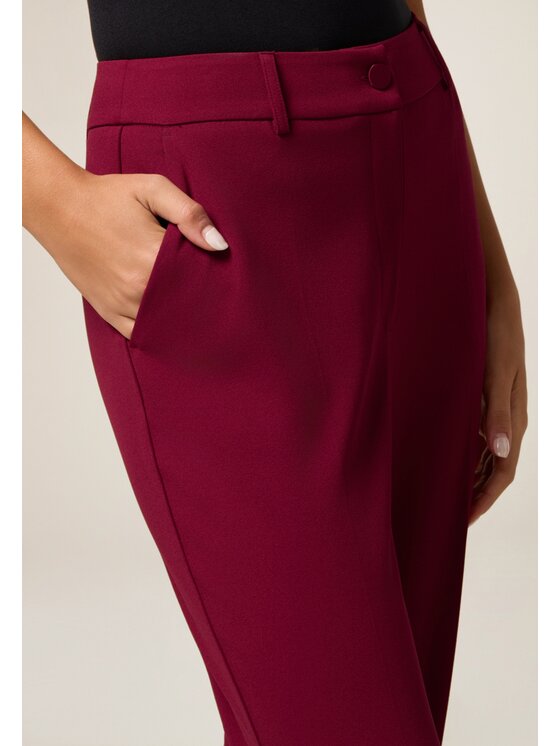 Oltre Oltre Pantaloni di tessuto P079R008667N036 Bordeaux Regular Fit