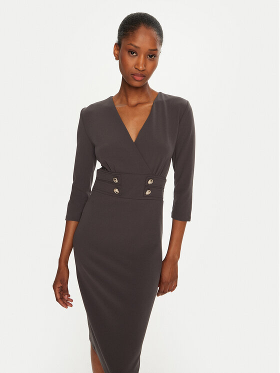 Rinascimento Rinascimento Kokteilinė suknelė CFC0119920003 Pilka Regular Fit