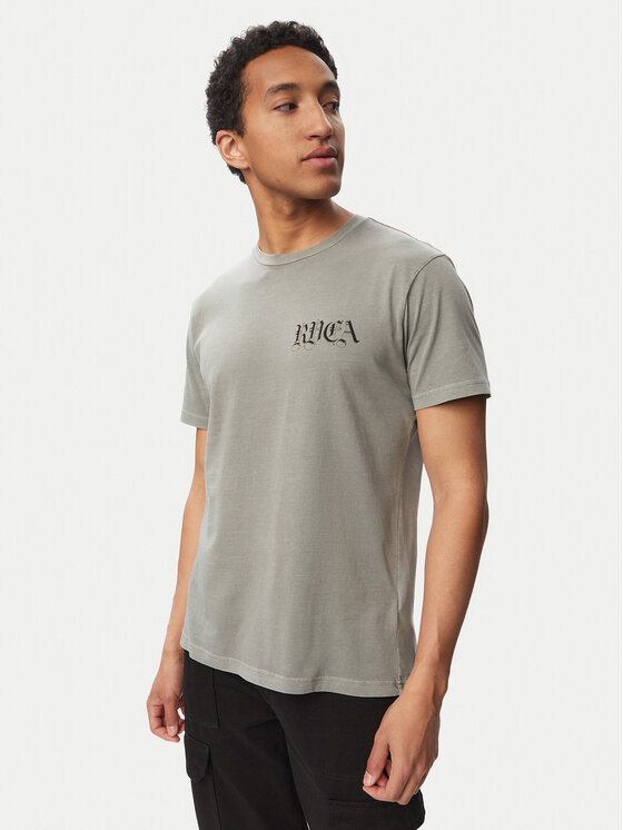 RVCA RVCA T-krekls Benj Battle Ss 23A351540 Zaļš Regular Fit